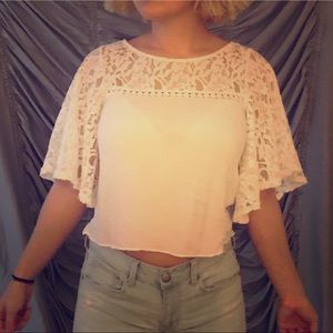 white boho top